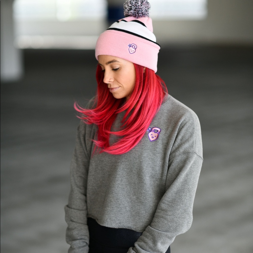Grey Cropped Super Soft Sweatshirt
